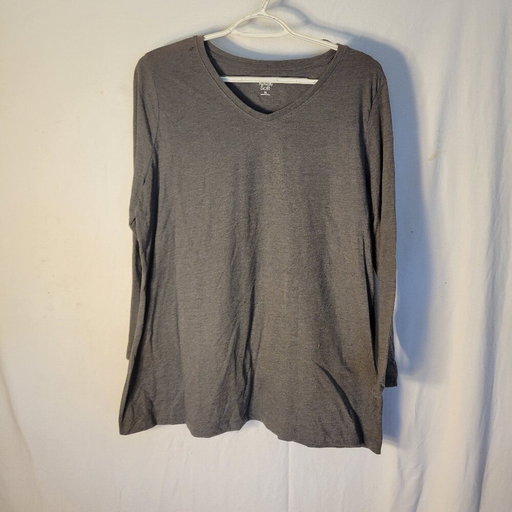 Womens Perfectly Soft Shirt Size XL Grey in Color  -- ITEM #1687